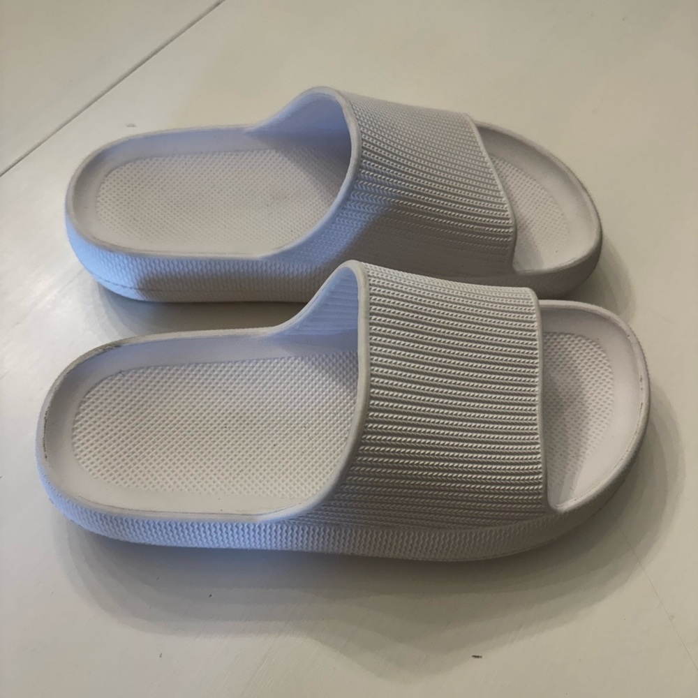 DSG White Slide Sandals